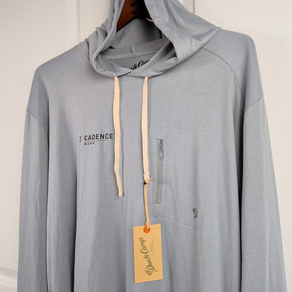 Duck Camp Bamboo Lightweight Hoodie Blue 2XL PH2525 Sun Shirt